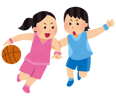 女子バスケットボールのイラスト