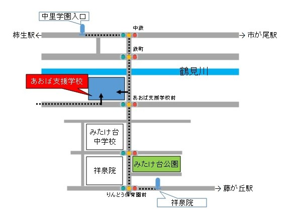 あおば支援学校案内図