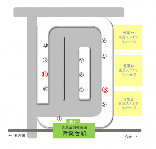 バスロータリー案内図