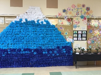 ほし柿祭の壁面装飾