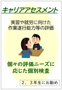 キャリアアセスメント：実習や就労に向けた作業遂行能力等の評価