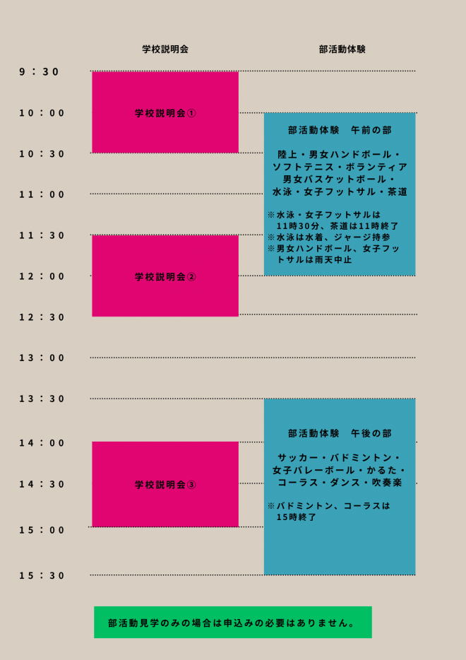 タイムスケジュール