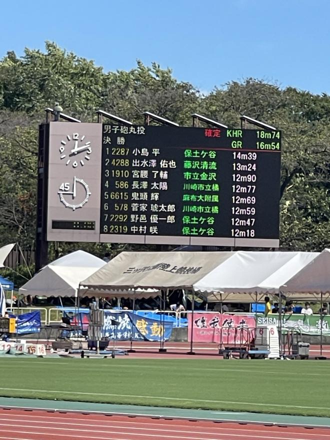 男子砲丸投決勝