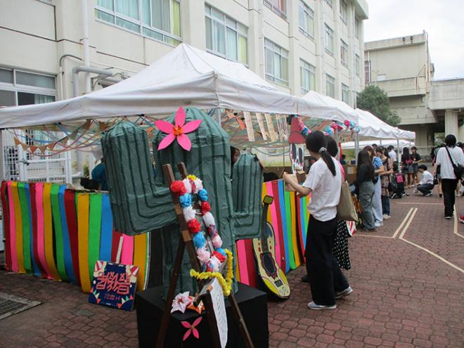 中庭のサボテン