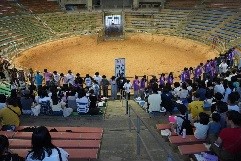 令和7年度修学旅行民泊入村式の様子1