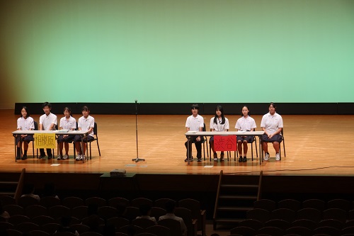 学校説明会英語ディベート部