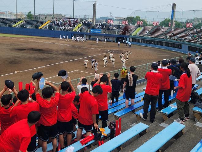 野球部が高校野球予選大会1回戦で勝利しました2