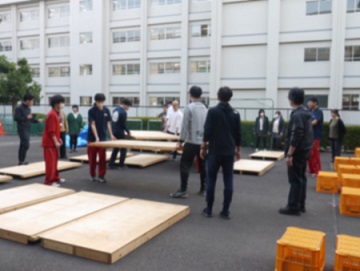 ステージ準備の様子