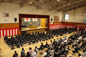 入学式の生徒の様子