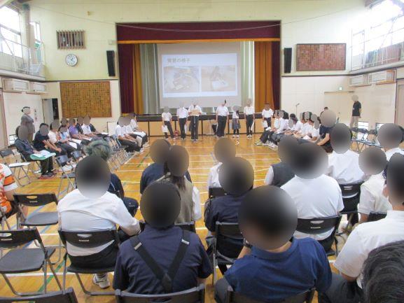 2年生校内実習報告会のようす