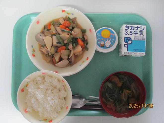 10月6日(月曜日)の給食